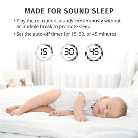 Baby Sound Machine, White Noise Sound Machine for Baby, Travel and Nursery. - Picture 5 of 6